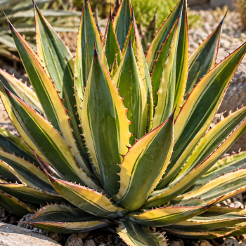 Agave Lophantha (Agáva hrebeňovitá) ´QUADRICOLOR´ - výška 20-30 cm, Ø 50-60 cm, kont. C50L (-6°C)
